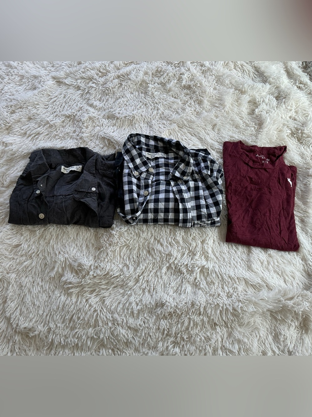 Abercrombie & Fitch Boys 13/14 & 11/12  Shirt bundle 2 button-ups 1 T-Shirt